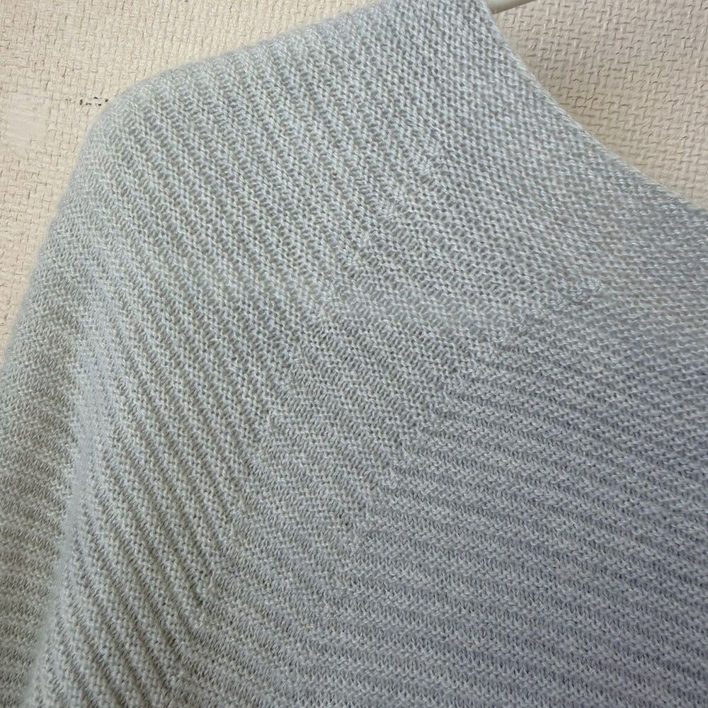 Eileen Fisher Made In Italy Sweater M Light Gray Knit Wool/Cashmere Feel EUC - Picture 7 of 10
